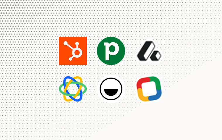 CRM platforms: the compared products as a logo collection grid